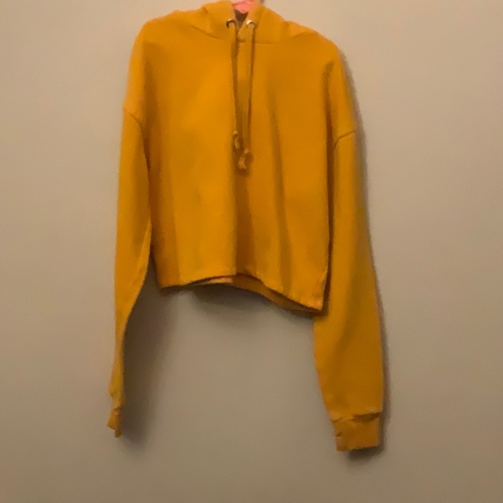 A yellow sweatshirt